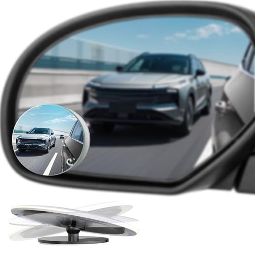 Frameless Adjustable Blind Spot Mirrors with HD Convex Glass ,  2 Pack
