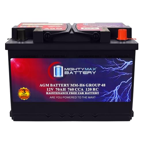 Mighty Max 12V 70Ah AGM Car Battery with 760 CCA