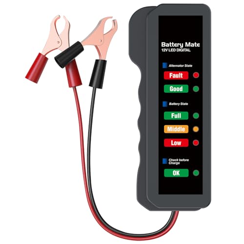 12V Car and Alternator Battery Tester with Load Indicator