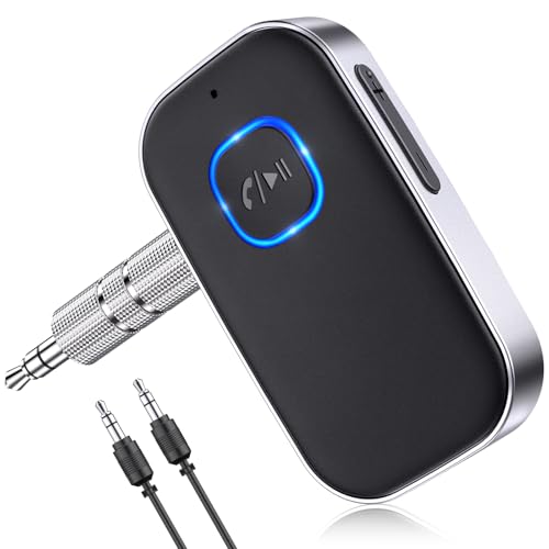 Bluetooth 3.5mm AUX Receiver with Noise Cancellation and Hands-Free Calling