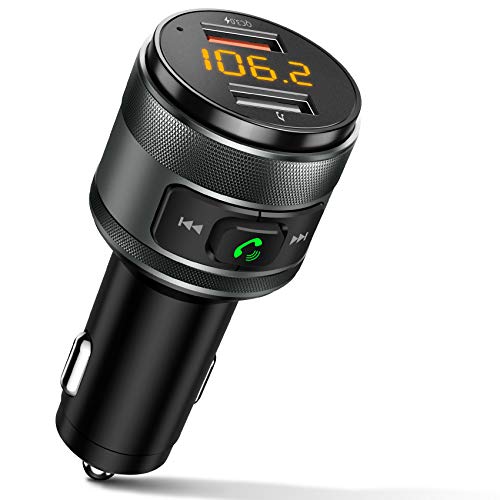 Bluetooth 5.3 FM Transmitter with Dual USB Charger and Hands-Free Calling