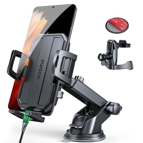 3-in-1 Adjustable Car Phone Holder with Strong Suction
