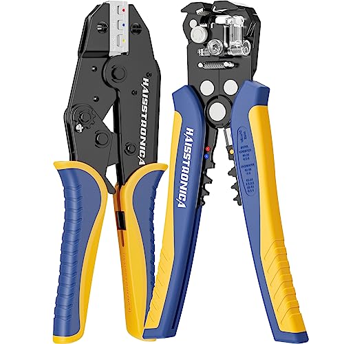 Wire Stripper and Crimping Tool for AWG 24-10 and 22-10 Wires