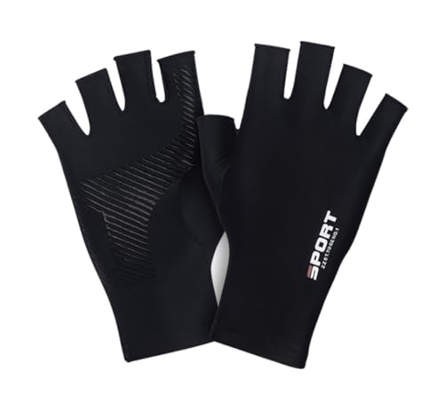 Fingerless UV Protection Fishing Gloves with Non-Slip Silicone Palm