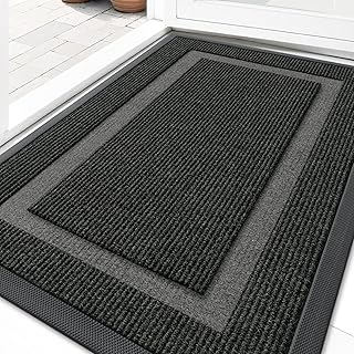 OLANLY Front Door Mat, Waterproof All-Season, 29.5x17, Black