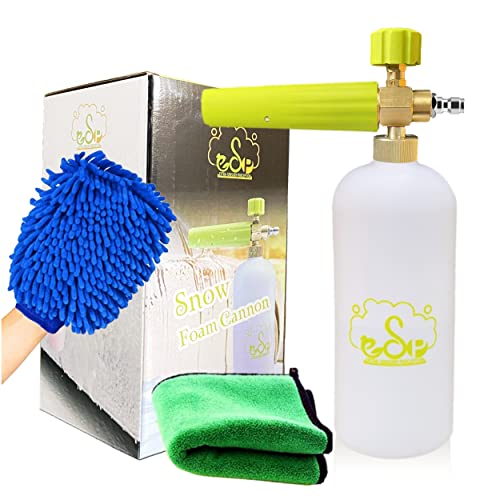 Adjustable Foam Cannon with 1L Bottle and Quick-Release Nozzle