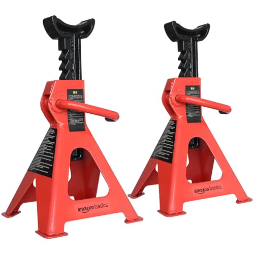 Steel Automotive Jack Stands - 3 Ton Capacity, Pair