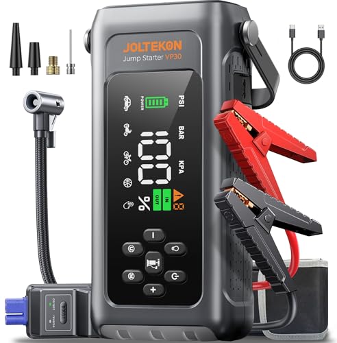 JOLTEKON 4500A Car Jump Starter with Air Compressor and LED Emergency Light