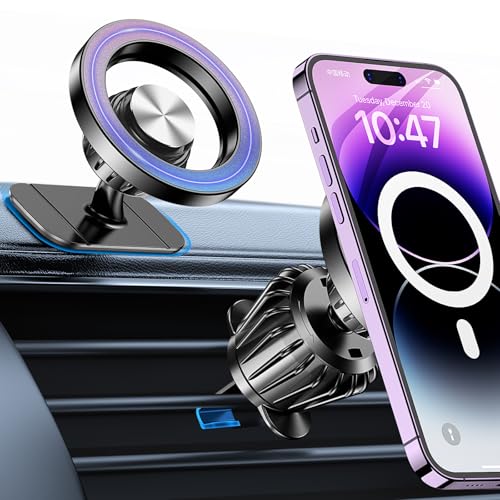 MagSafe Magnetic Car Phone Mount with Strong Adhesive and 360 Rotation