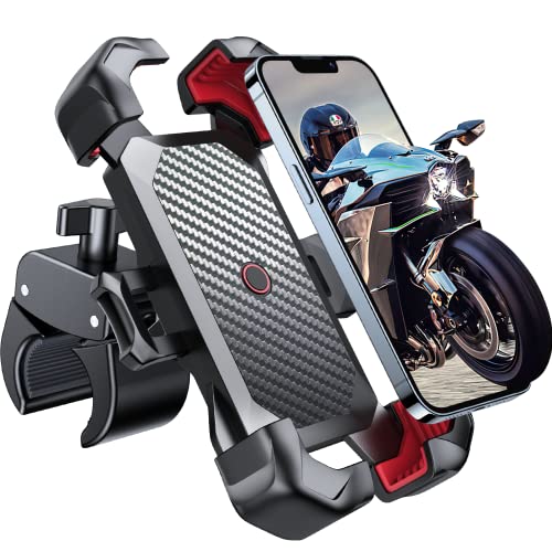 JOYROOM Motorcycle Phone Mount with Auto Lock and Military-Grade Anti-Shake Design
