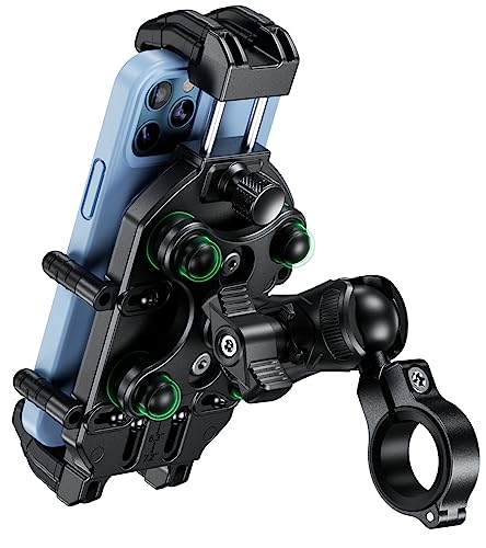 Adjustable Anti-Theft Motorcycle Phone Mount with Vibration Dampener