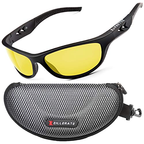Night Vision Driving Glasses with Anti-Glare Polarized Yellow Lenses