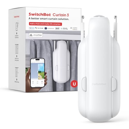 SwitchBot Automatic Curtain Opener with Smart App and Voice Control