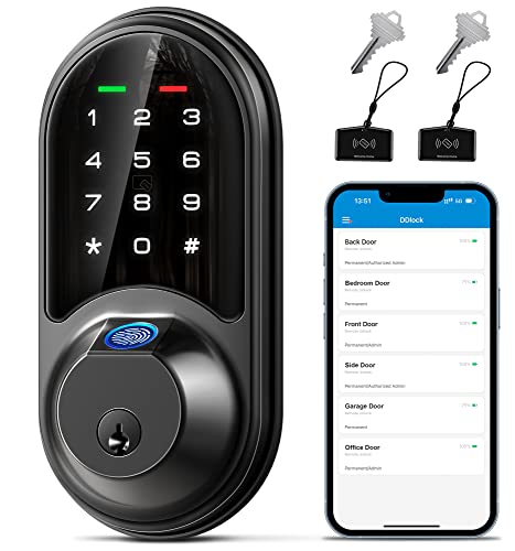 Veise RZ07 Fingerprint Smart Door Lock with Keyless Entry and App Control