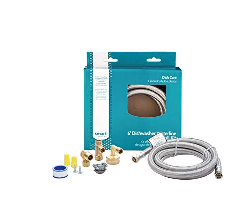 6-Foot Stainless Steel Dishwasher Installation Kit