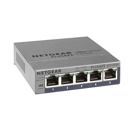 NETGEAR 5-Port Gigabit Ethernet Smart Managed Switch