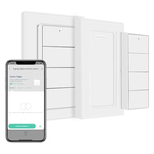 Wireless Zigbee 4-Button Remote Control Switch for Smart Home