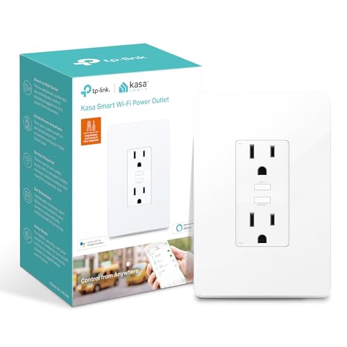 Kasa In-Wall Smart Wi-Fi Outlet with Voice Control