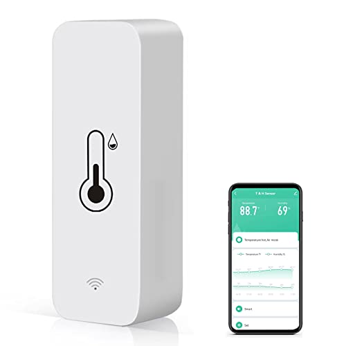 WiFi Indoor Temperature and Humidity Sensor with App Alerts