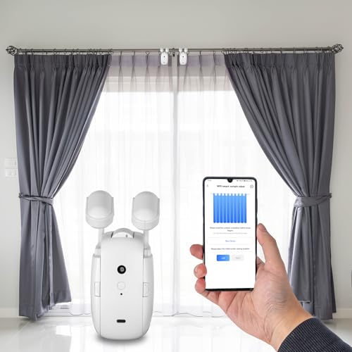 Smart WiFi Curtain Opener with Remote Control and Quiet Motor