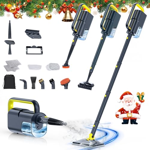 ScrubWiz Steam Mop with Detachable Handheld Cleaner and Multi-Accessories