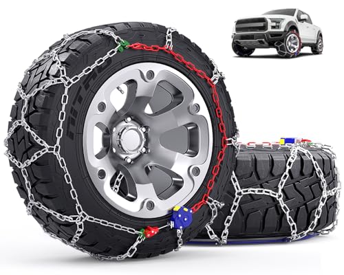 Heavy-Duty Quick-Install Snow Chains for Pickup Trucks & SUVs