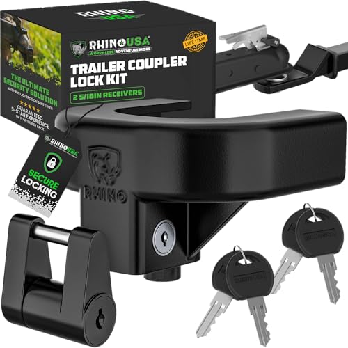 Heavy Duty Anti-Theft Trailer Hitch Lock for 2-5/16" Couplers
