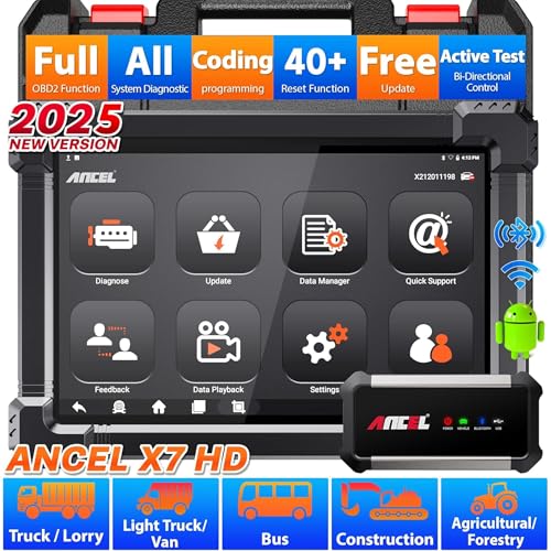 ANCEL X7HD 10.1" Heavy Duty Truck Diagnostic Scanner