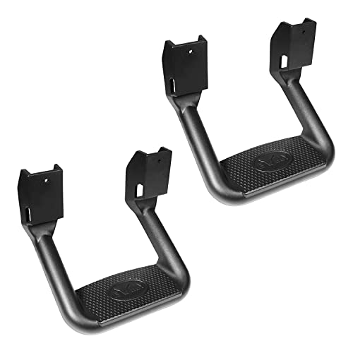 Black Powder Coated Truck Side Step Set with Mounting Brackets