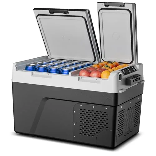 Feelfunn 40QT Dual-Zone 12V Compressor Fridge