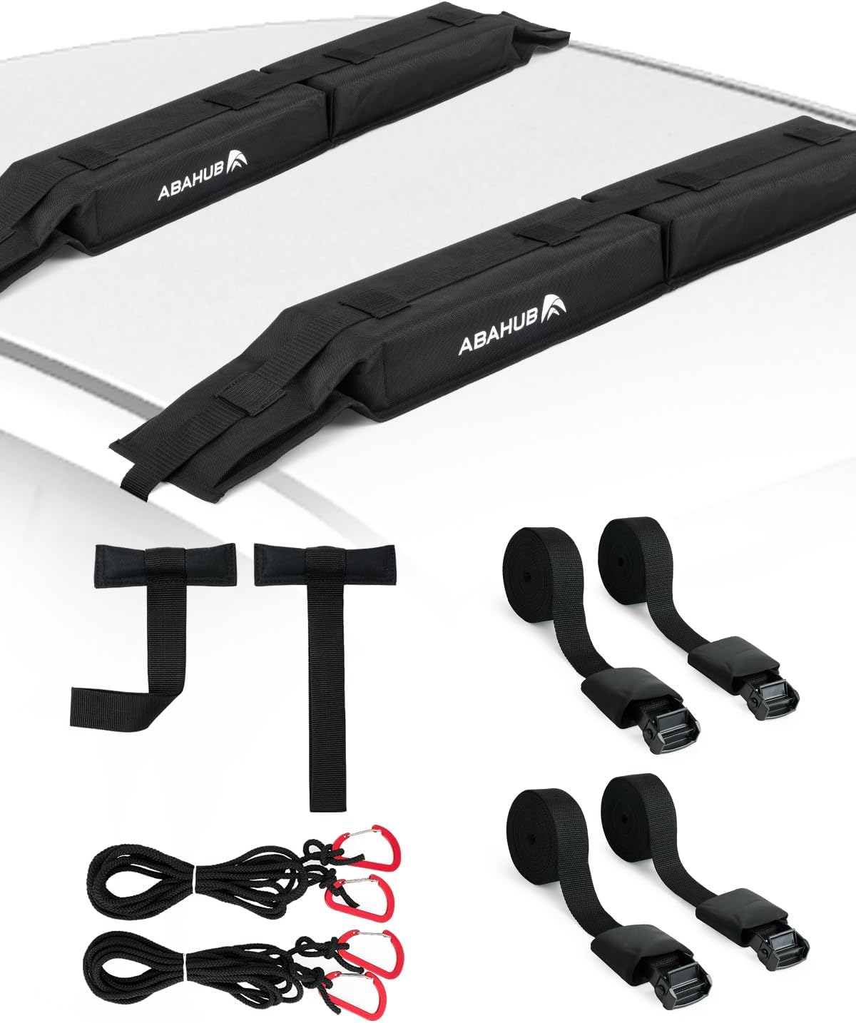 Abahub 32-Inch Soft Roof Rack Pads with Strap Kit