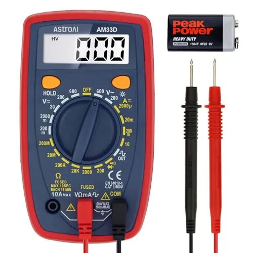 AstroAI 2000-Count Digital Multimeter with Backlit LCD