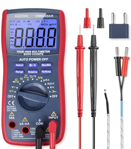 AstroAI True RMS 6000-Count Auto-Ranging Multimeter