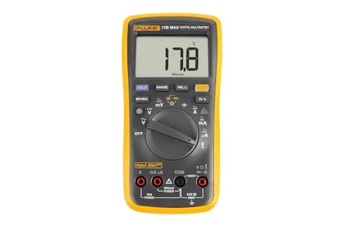 Fluke 17B+ Digital Multimeter with Temperature Testing