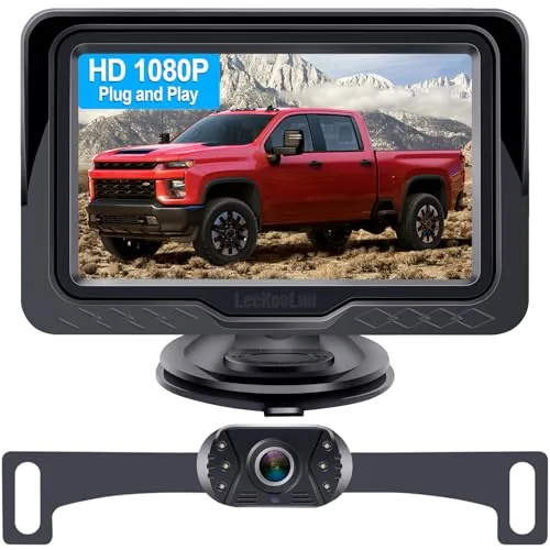 LeeKooLuu Backup Camera with 4.3" Monitor, 15FT Cable