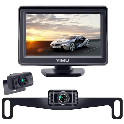 YIMU K4302 Wired Backup Camera with 4.3" Monitor