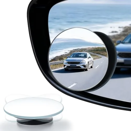 LivTee 2-Inch Round HD Glass Blind Spot Mirrors x2