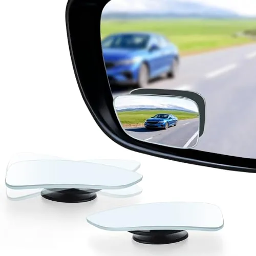 LivTee Frameless Convex Blind Spot Mirrors 360 Rotate