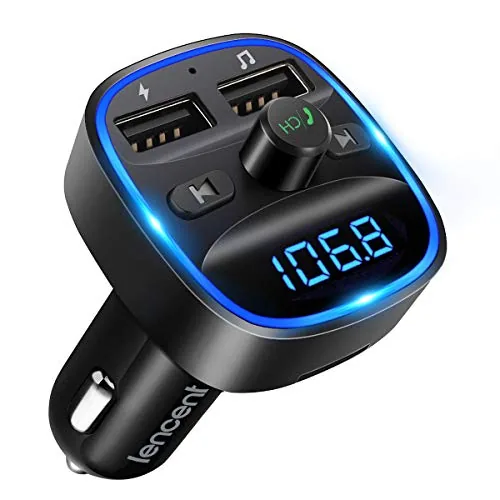 LENCENT T25 FM Transmitter with Dual USB Charging