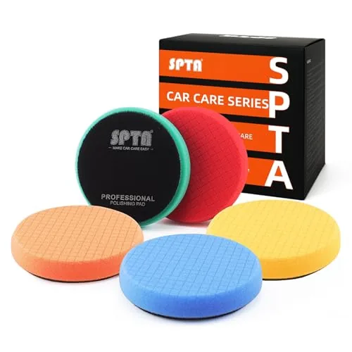 SPTA SQMIX65 6-Inch 5-Pad Mixed Cut Polish Kit