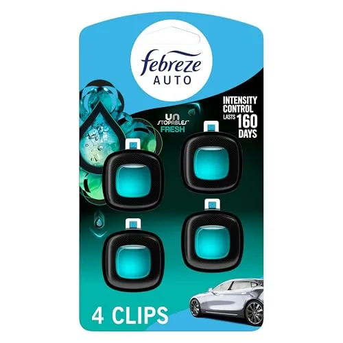 Febreze Car Vent Clip Unstopables Fresh 4-Pack