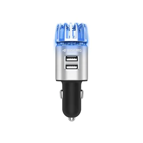 4WDKING Car Air Purifier Ionizer with Dual USB