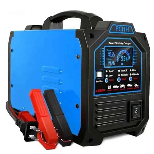 PCHH BC-108 12V/24V Heavy Duty Smart Battery Charger