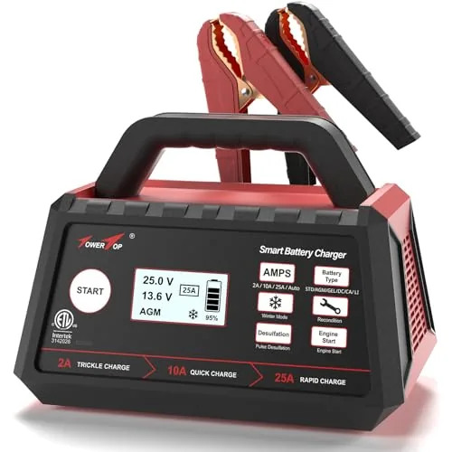 TowerTop 12V Smart Charger 2/10/25A with Engine Start