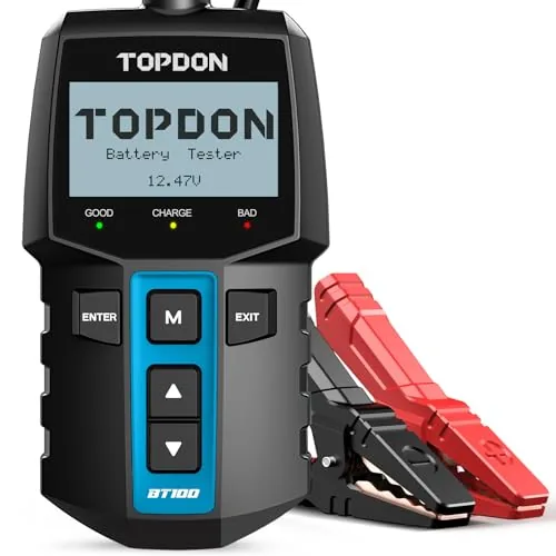 TOPDON BT100 12V Battery Tester with Alternator Check