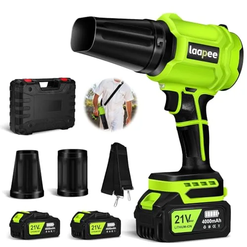 Laapee Cordless Leaf Blower 2x4.0Ah Batteries Included