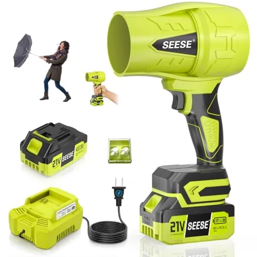 Seese Turbo Cordless Leaf Blower 600 CFM 21V