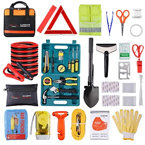 Vetoos Car Roadside Emergency Kit with Jumper Cables