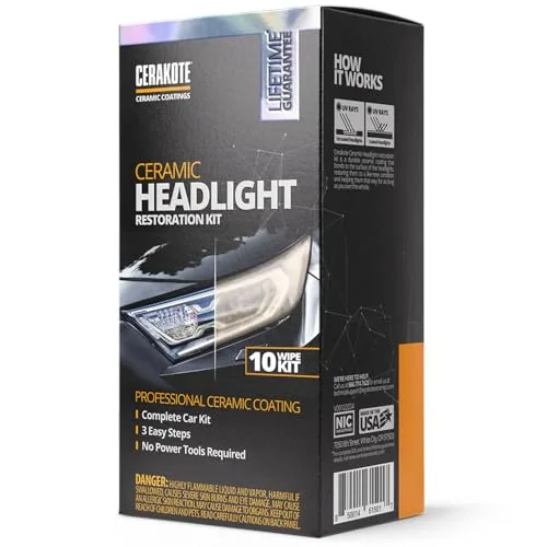CERAKOTE Ceramic Headlight Restoration Kit 10-Wipe