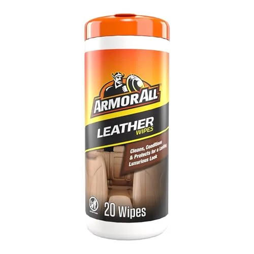 Armor All Leather Care Wipes 3-in-1, 20 Count